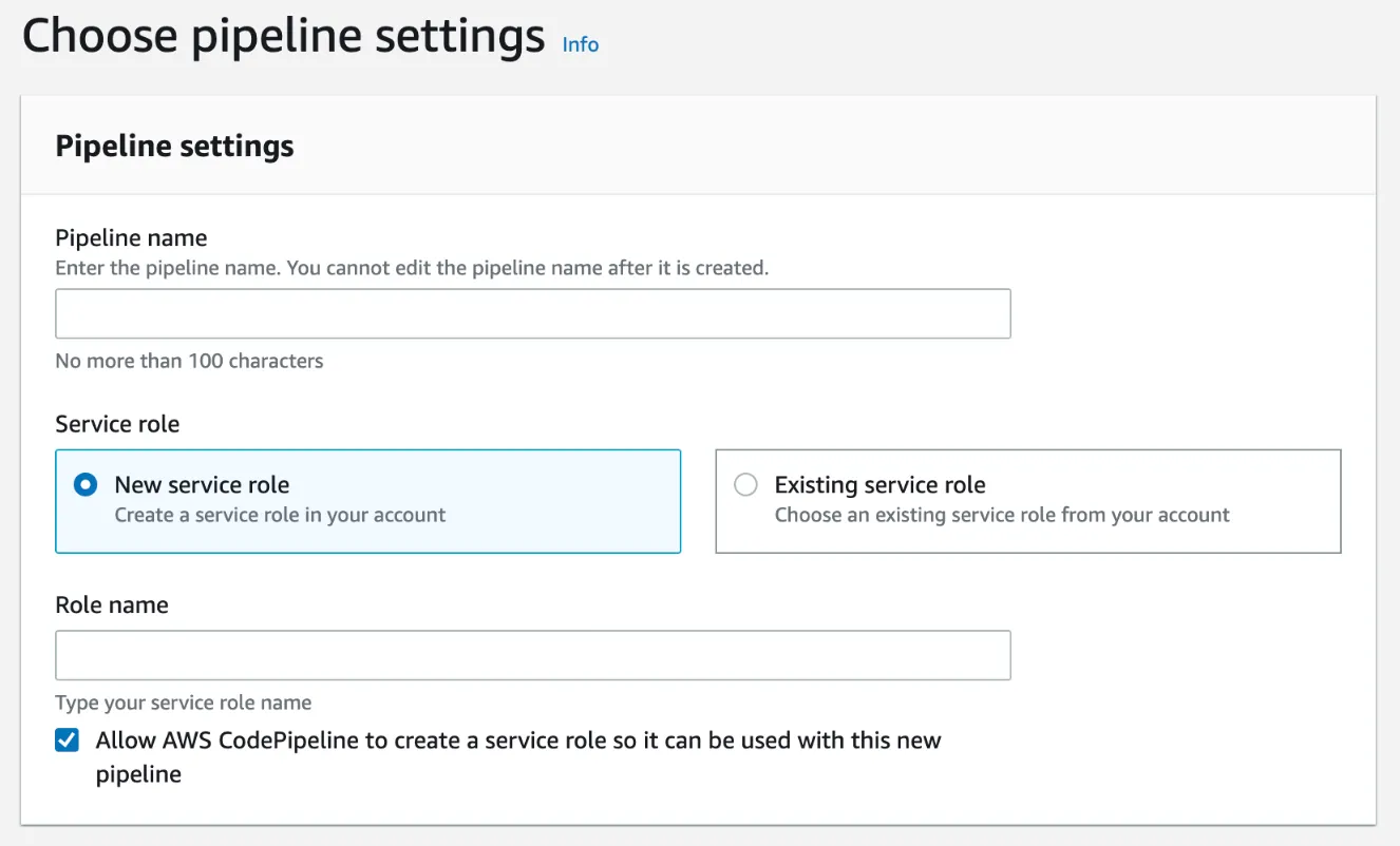 Create pipeline wizard